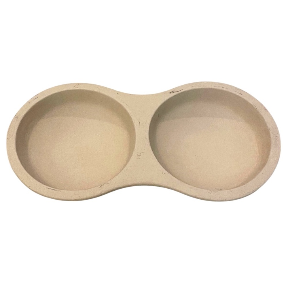 Vintage Pampered Chef Stoneware Double Bowl Egg‎ Cooker.